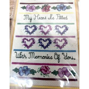 Sandi Phipps Counted Cross-Stitch Pattern #1017 "Memories Of You" With Floral &